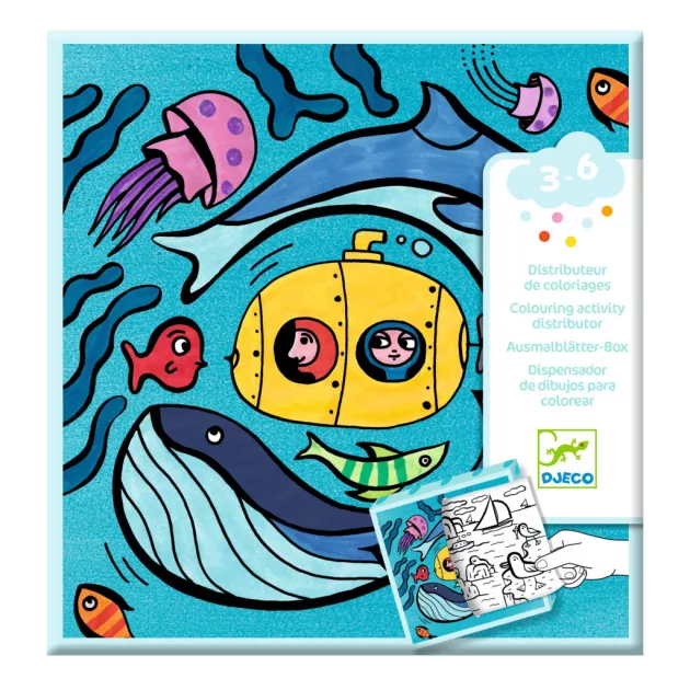 Djeco Design by Meglepetés adagoló színező Óceán - Coloring dispenser Ocean