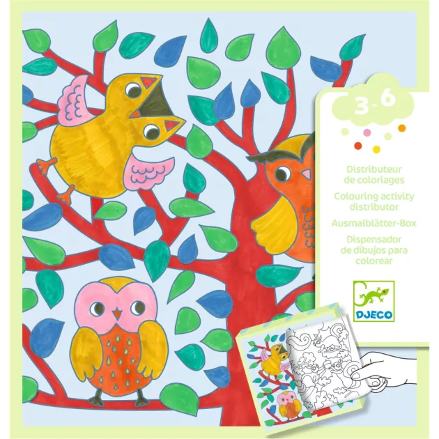 Djeco Design by Meglepetés adagoló színező Erdő - Coloring dispenser Forest