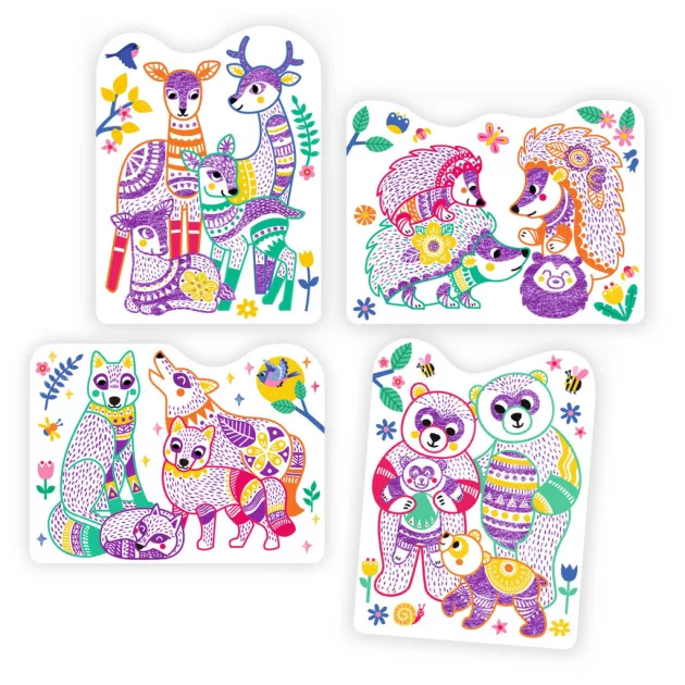 Djeco Design by Meglepetés színező Erdei állatcsalád - Forest families