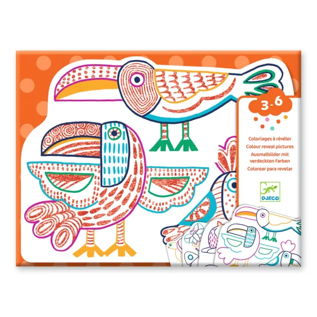 Djeco Design by Meglepetés színező Vadállatok - Wild families