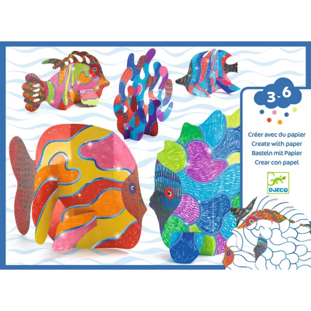Djeco Design by Színező készlet A hullámok alatt - Under the waves