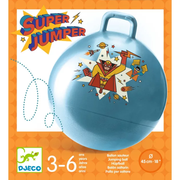 Djeco Ugrálólabda Ø 45 cm Szuper hős - Super Jumper