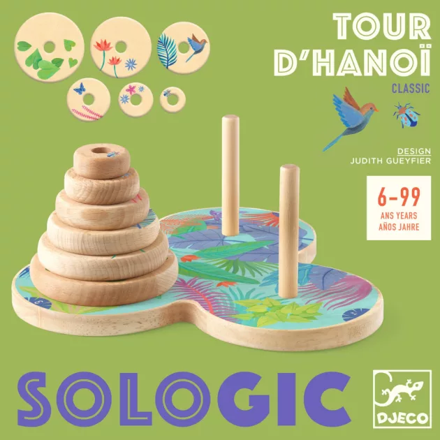 Djeco Logikai játék Toronyépítő - Tour d'Hanoï