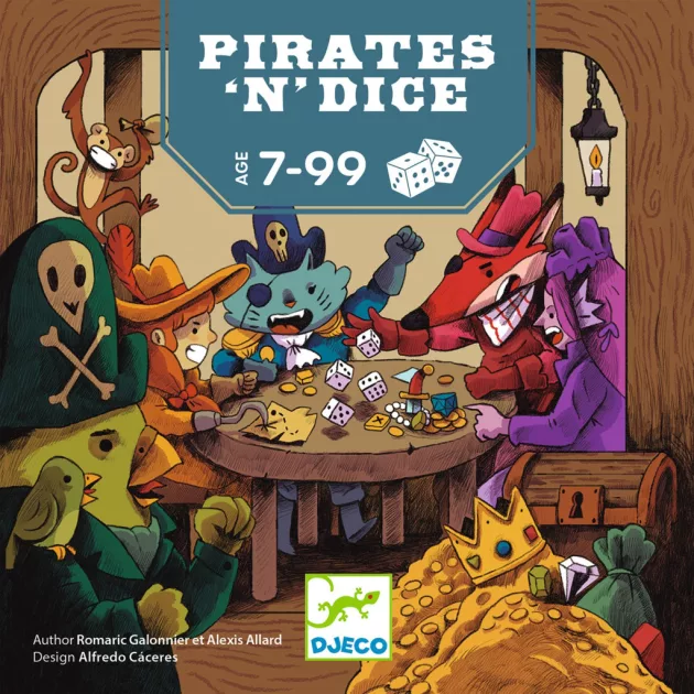 Djeco Társasjáték Kalóz kockázat - Pirates 'n' Dice