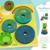 Djeco Formaillesztő és toronyépítő Szivárvány - Puzz & Stack Rainbow