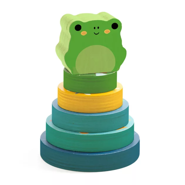 Djeco Formaillesztő és toronyépítő Szivárvány - Puzz & Stack Rainbow