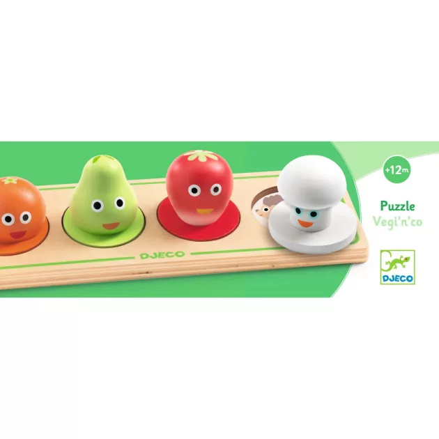 Djeco Formaillesztő formaberakó Vega fejecskék - Vegi'n'Co