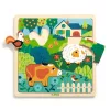 Djeco Formaillesztő formaberakó Tanyasi állatok - Puzzlo farm