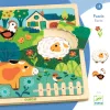 Djeco Formaillesztő formaberakó Tanyasi állatok - Puzzlo farm