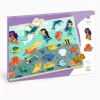 Djeco Formaillesztő formaberakó Tengeri alakok - Puzzlo Sea