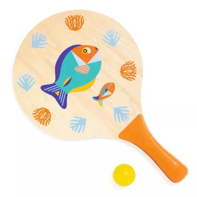 Djeco Strandjáték Ütőkészlet tenger - Beach rackets set - Sea