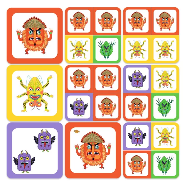 Djeco Kártyajáték Szörnytrió - Monstrio