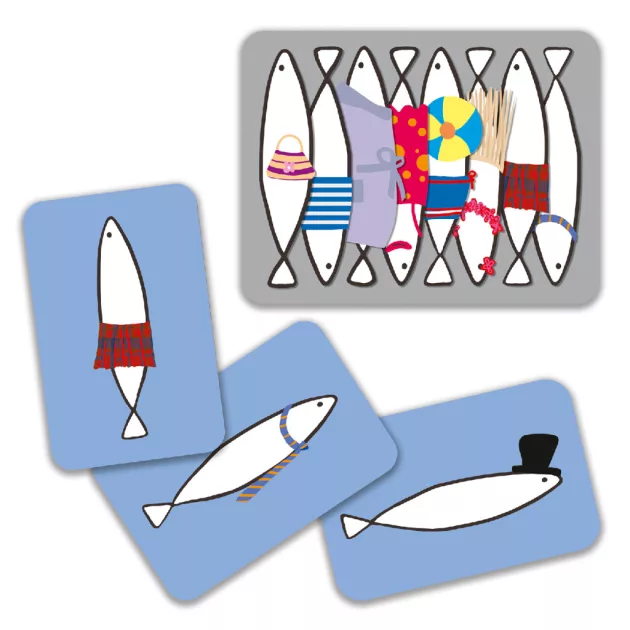 Djeco Kártyajáték Hal halmozó - Sardines