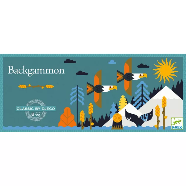 Djeco Társasjáték klasszikus Ostábla - Backgammon
