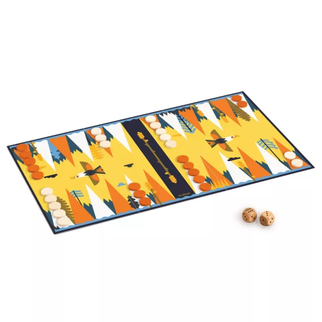 Djeco Társasjáték klasszikus Ostábla - Backgammon