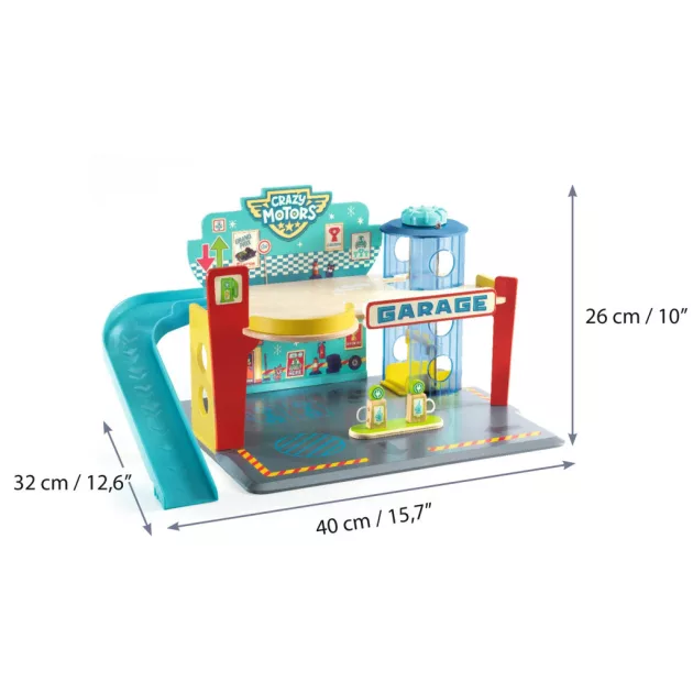 Djeco CRAZY MOTORS parkolóház Garázs - Garage