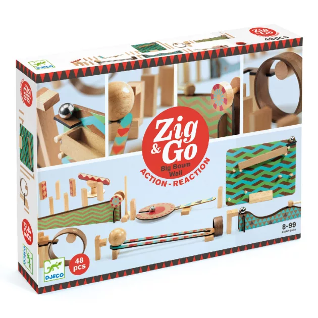 Djeco Építőjáték, Sokasodó, 48 db - Zig & Go 