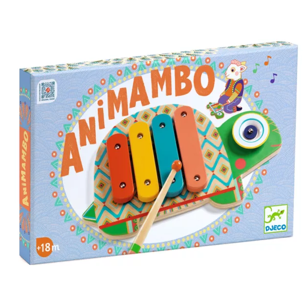 Djeco Animambo Játékhangszer Cintányér és xilofon - Cymbal & Xylophone