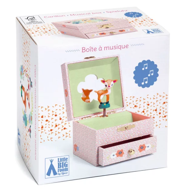 Djeco Zenélő ékszerdoboz Szende őz - Wood fawn