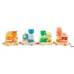   Djeco Húzható és építőjáték Kisvonat - Créaroule, my little train