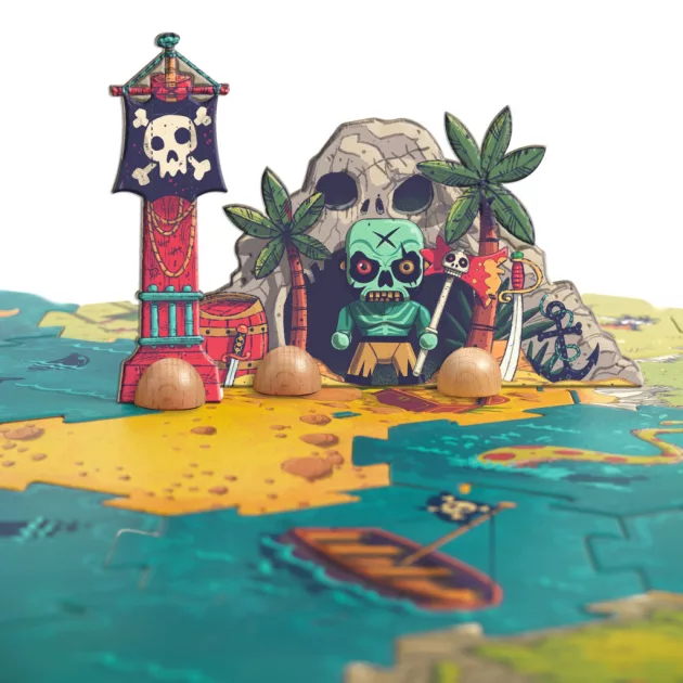 Djeco Arty Toys Óriás puzzle Kalóz világ 30 db-os - Giant puzzle-Battle