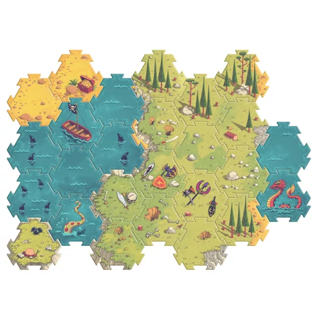 Djeco Arty Toys Óriás puzzle Kalóz világ 30 db-os - Giant puzzle-Battle