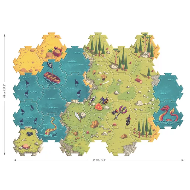 Djeco Arty Toys Óriás puzzle Kalóz világ 30 db-os - Giant puzzle-Battle