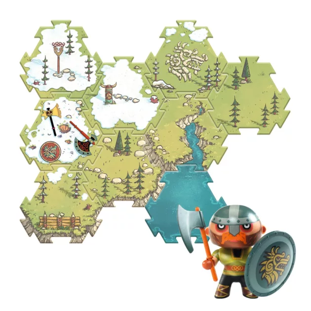 Djeco Arty Toys Óriás puzzle Barbárok birodalma 15-db-os - Puzzl’Up Alric Barbarious