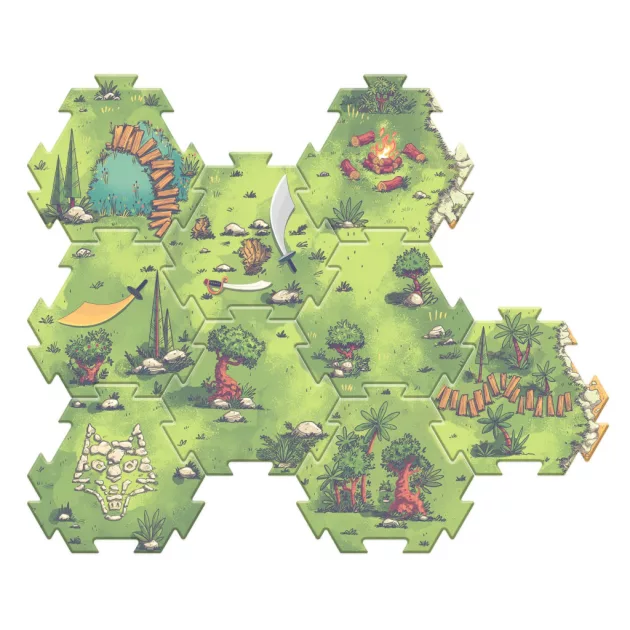 Djeco Arty Toys Óriás puzzle Bestiák birodalma 18 db-os - Puzzl’Up Voras Furious