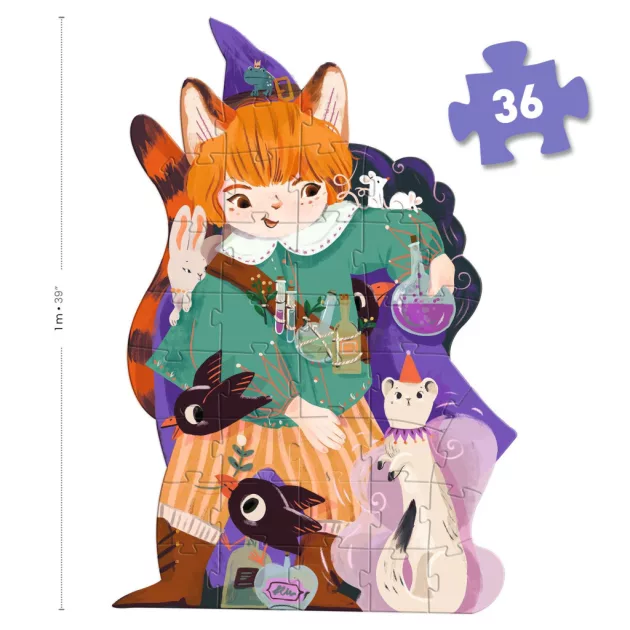 Djeco Óriás puzzle Pio a kis valázsló 36 db-os - Pio the magician