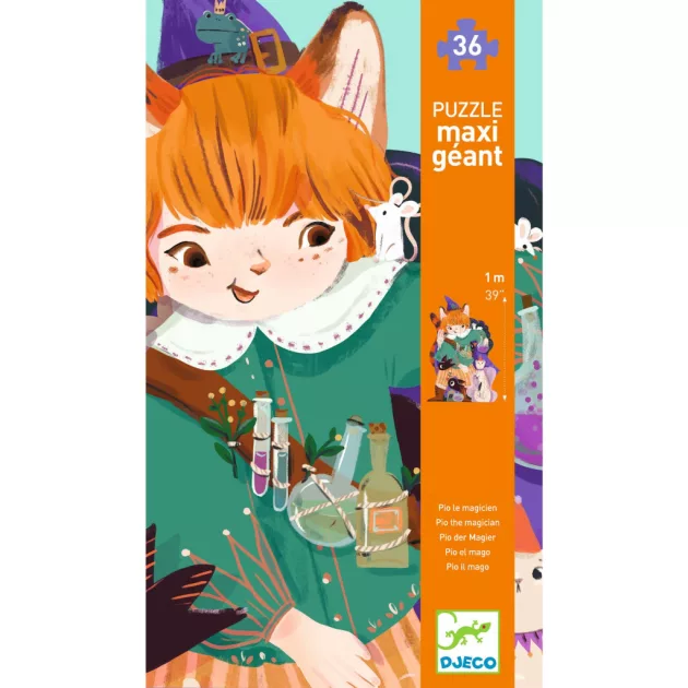 Djeco Óriás puzzle Pio a kis valázsló 36 db-os - Pio the magician