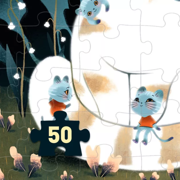 Djeco Varázs puzzle, Macskusz, 50 db