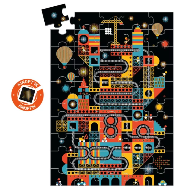 Djeco Optikai puzzle, Városi nyüzsgés, 100 db