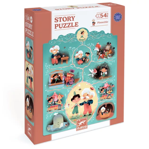 Djeco Mese puzzle Pinokkió 54 db-os - Pinocchio