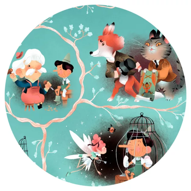 Djeco Mese puzzle Pinokkió 54 db-os - Pinocchio