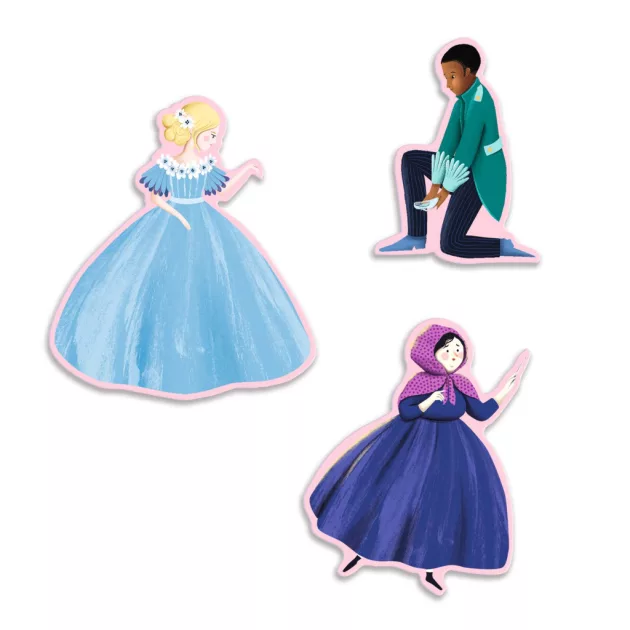 Djeco Mese puzzle Hamupipőke 54 db-os - Cinderella