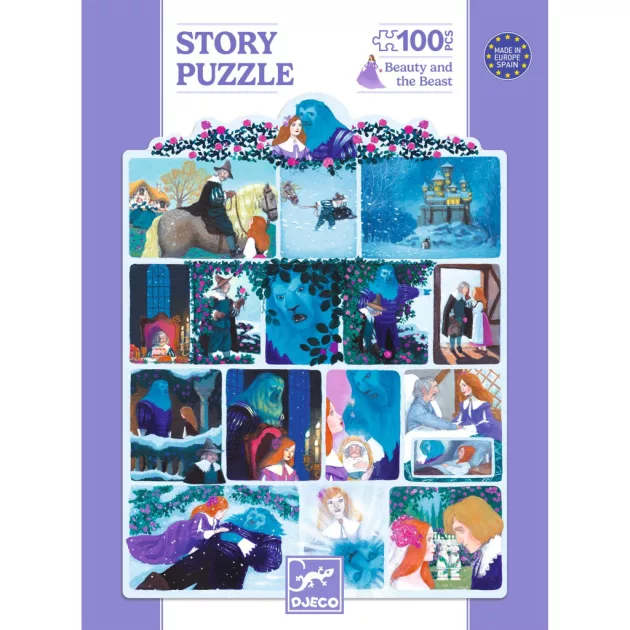 Djeco Mese puzzle A szépség és a szörnyeteg 100 db-os - Beauty and the Beast