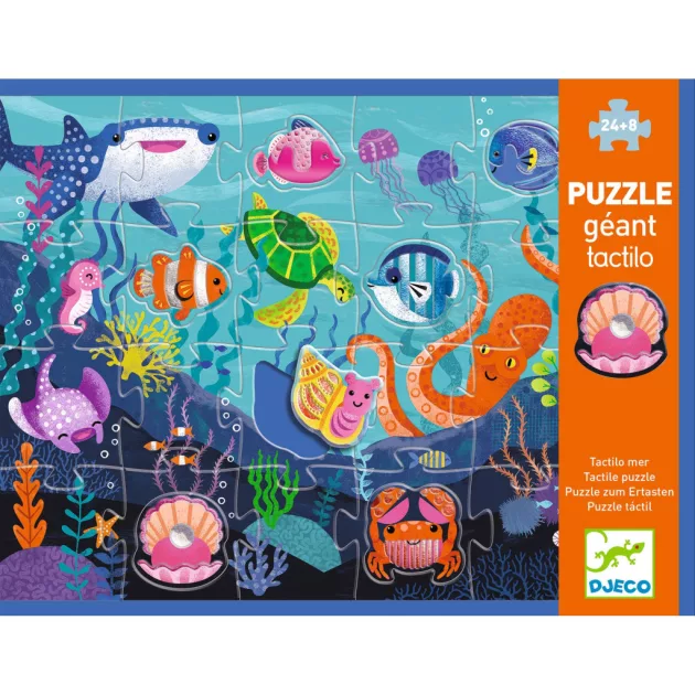 Djeco Óriás puzzle Tengerlakók 24+8 db-os - Taktilo sea