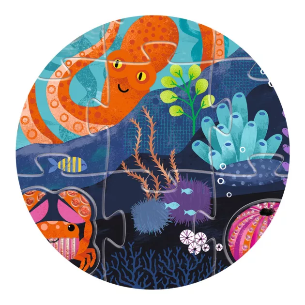 Djeco Óriás puzzle Tengerlakók 24+8 db-os - Taktilo sea