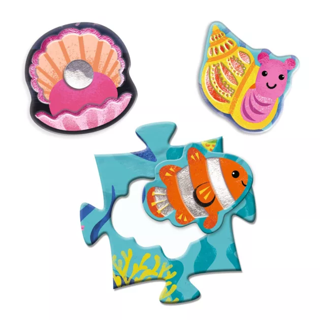 Djeco Óriás puzzle Tengerlakók 24+8 db-os - Taktilo sea