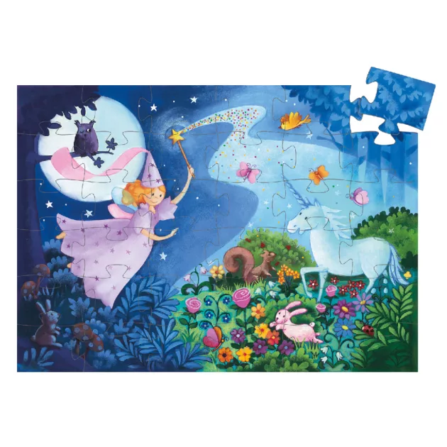 Djeco Formadobozos puzzle - Tündér és az egyszarvú