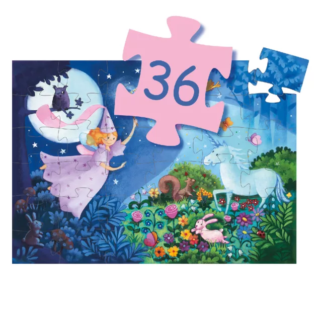 Djeco Formadobozos puzzle - Tündér és az egyszarvú