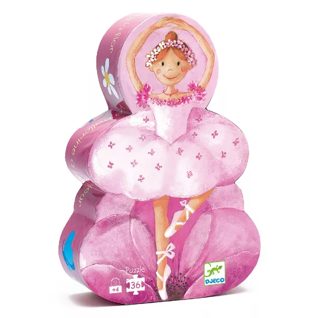 Djeco Formadobozos puzzle - Balerina virággal 