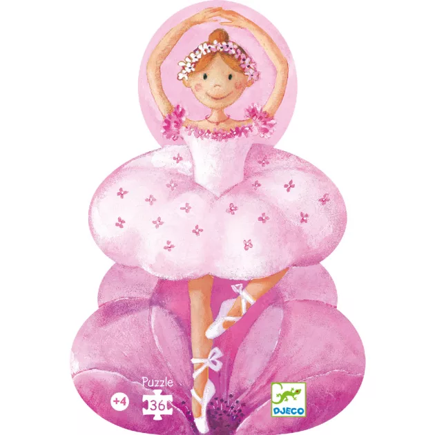 Djeco Formadobozos puzzle - Balerina virággal 