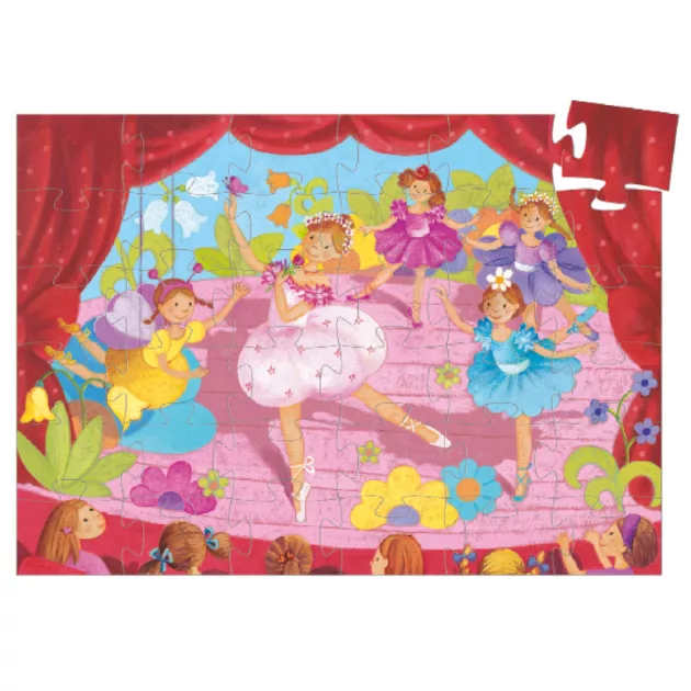 Djeco Formadobozos puzzle - Balerina virággal 