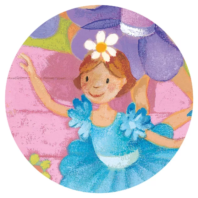 Djeco Formadobozos puzzle - Balerina virággal 