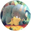 Djeco Formadobozos puzzle Teo a kis dínó 24 db-os - Teo the dino