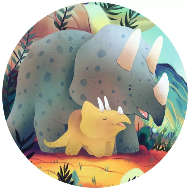 Djeco Formadobozos puzzle Teo a kis dínó 24 db-os - Teo the dino