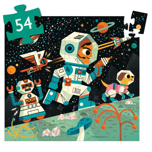 Djeco Formadobozos puzzle Űrállomás 54 db-os - Space station