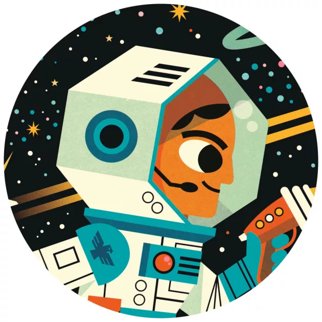 Djeco Formadobozos puzzle Űrállomás 54 db-os - Space station